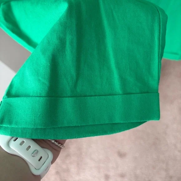 J. Crew Factory Solid Linen Drawstring Pant in Green Sz 6 - 1747 - Picture 5 of 9